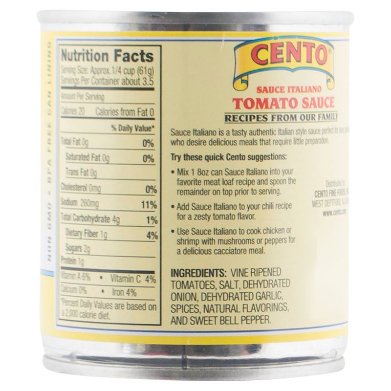 Cento Italiano Tomato Sauce, 8 oz