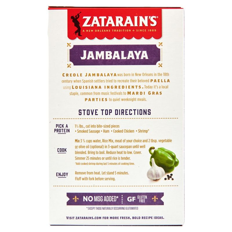 Zatarain's Jambalaya Long Grain Rice Mix with Vegetables &amp; Spices Family Size, 12 oz