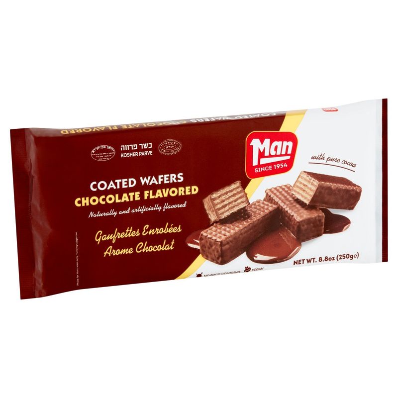 Man Chocolate Flavored Coated Wafers, 8.8 oz