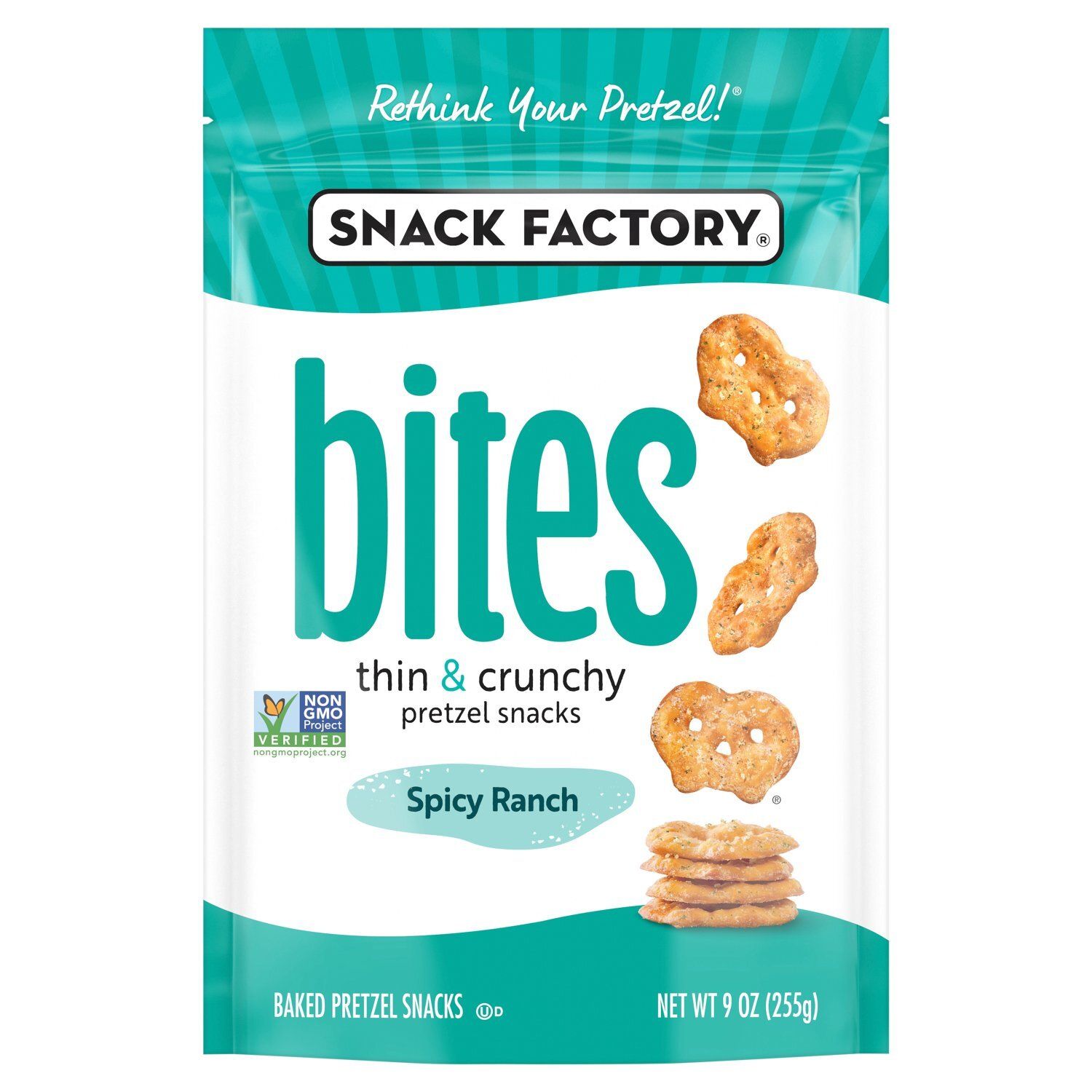 Snack Factory Bites Spicy Ranch Baked Pretzel Snacks, 9 oz