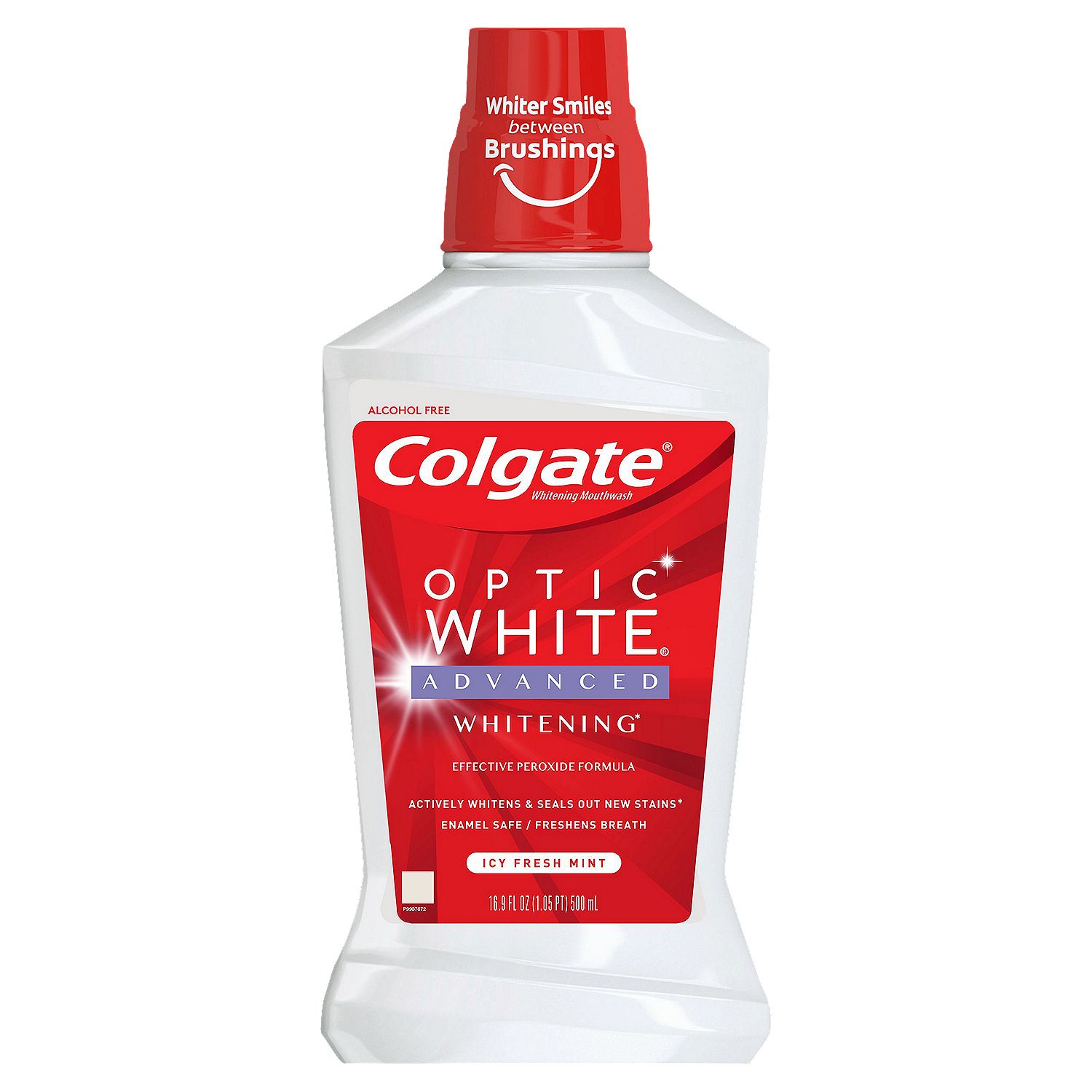 Colgate Optic White Whitening Mouthwash, 2% Hydrogen Peroxide, Fresh Mint - 473 mL, 16 fl.oz.