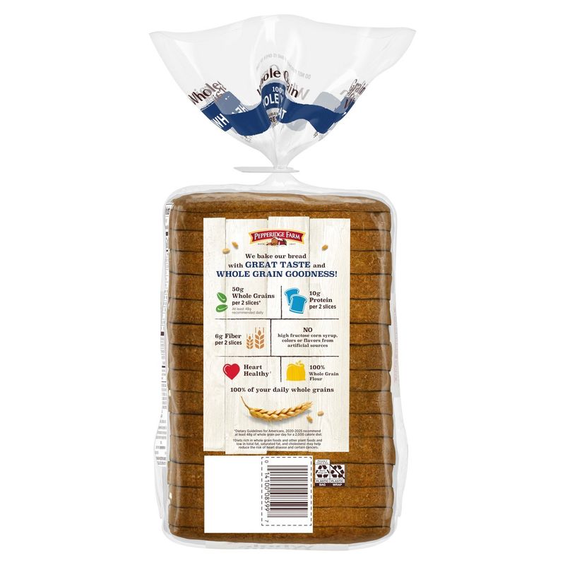 Pepperidge Farm Whole Grain 100% Whole Wheat Bread, 24 oz
