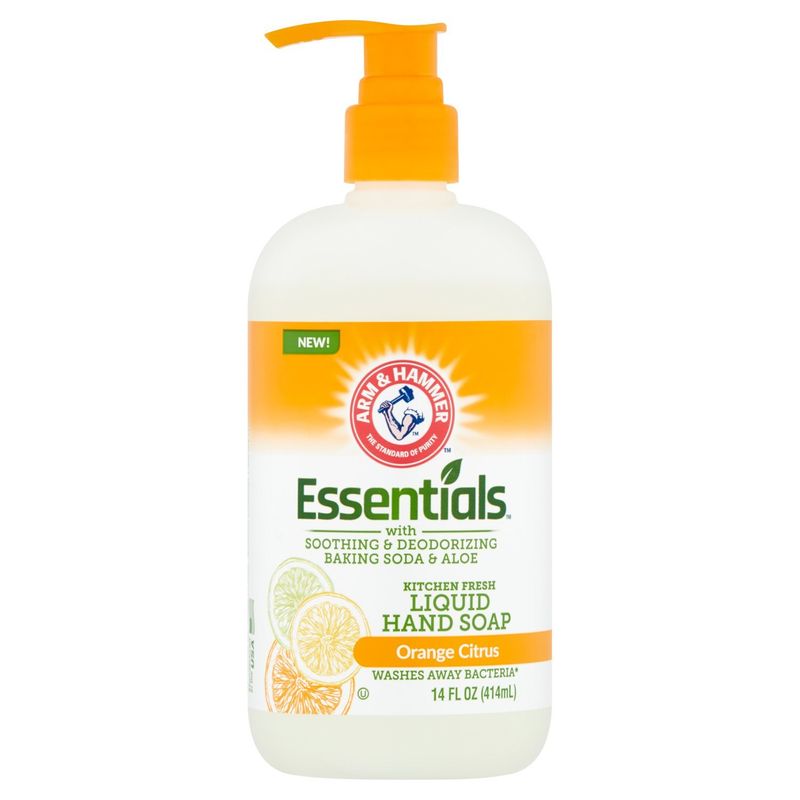 Arm &amp; Hammer Essentials Orange Citrus Kitchen Fresh Liquid Hand Soap, 14 fl oz