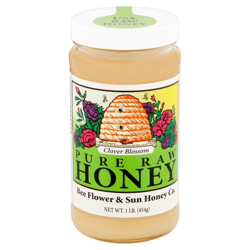 Bee Flower &amp; Sun Honey Co. Clover Blossom Pure Raw Honey, 1 lb