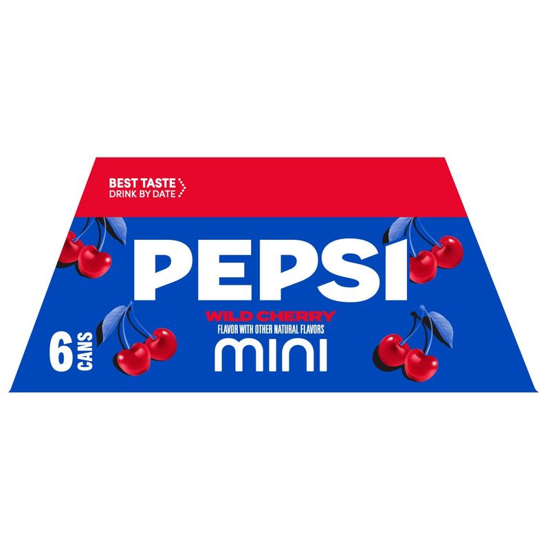 Pepsi Soda Wild Cherry 7.5 Fl Oz, 6 Count