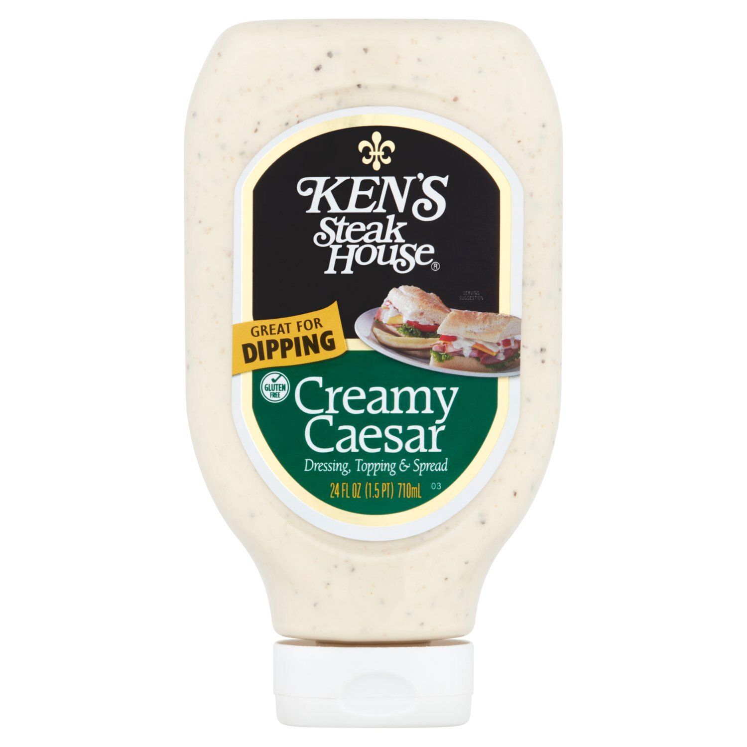 Ken's Steak House Creamy Caesar Dressing,Topping &amp; Spread, 24 fl oz