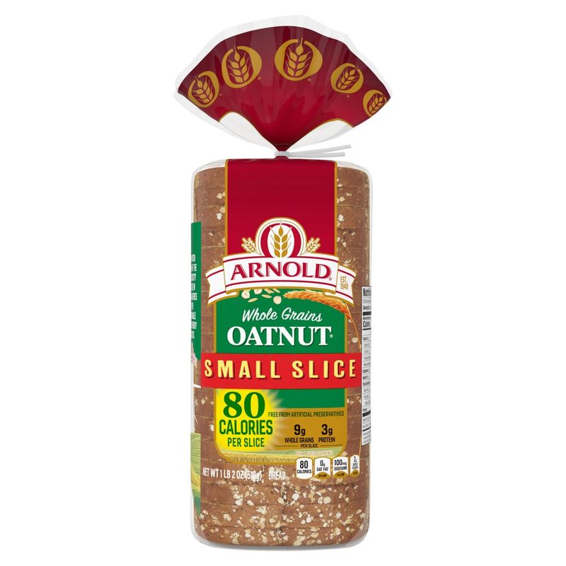 Arnold Small Slice Oatnut Whole Grains Bread, 1 lb 2 oz