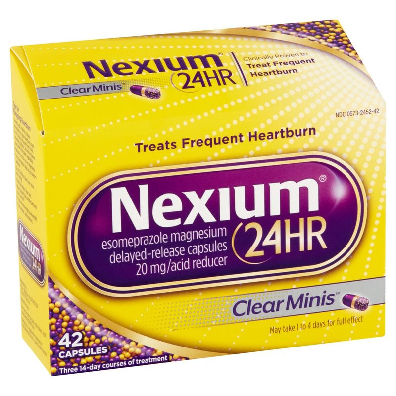 Nexium 24hr Clear Minis Esomeprazole Magnesium Delayed-Release Capsules, 20 mg, 3 pack, 42 count
