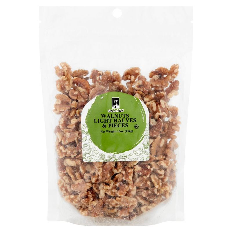 PF Snacks Light Halves &amp; Pieces Walnuts, 16 oz