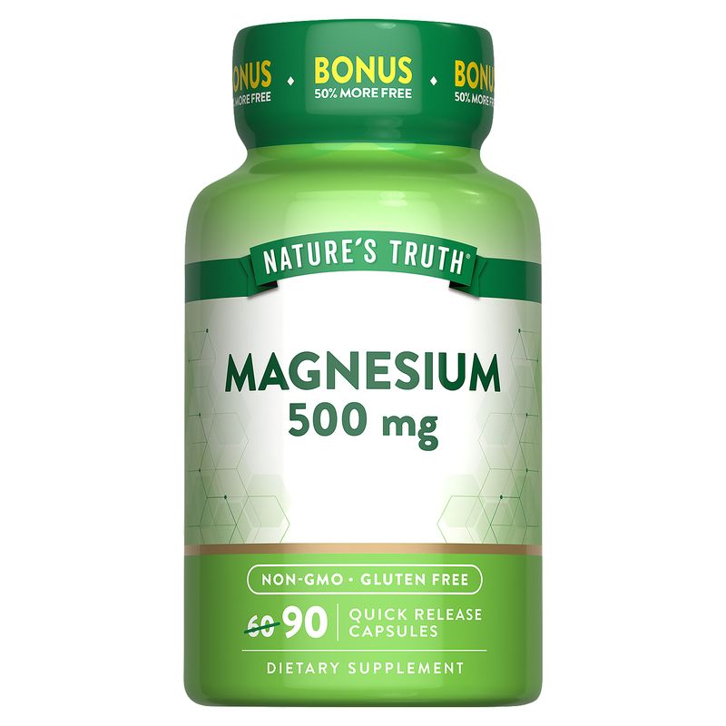 Nature's Truth Magnesium Dietary Supplement, 500 mg, 90 count