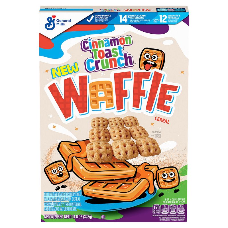 Cinnamon Toast Crunch Sweetened Whole Wheat and Corn Waffle Cereal, 11.6 oz