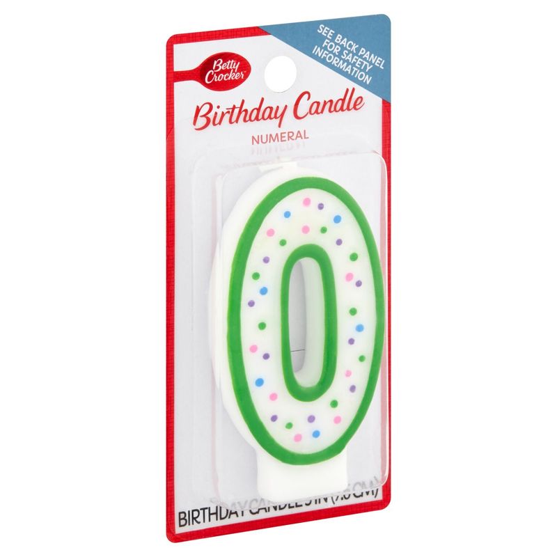 Betty Crocker Numeral 0 Birthday Candle