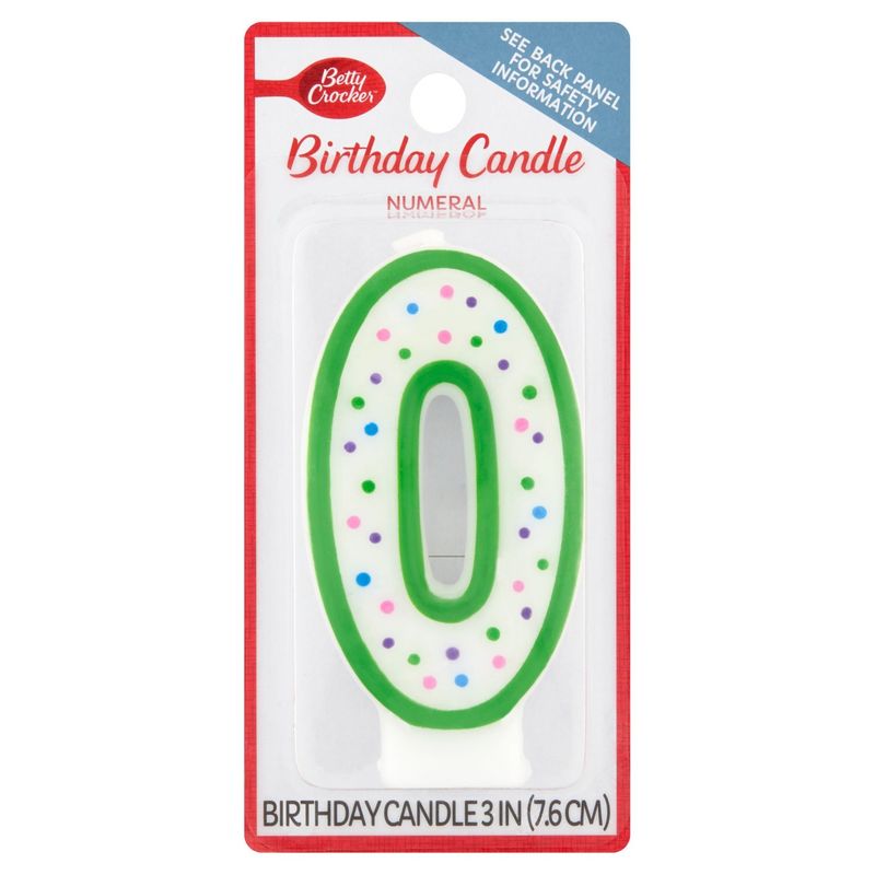 Betty Crocker Numeral 0 Birthday Candle