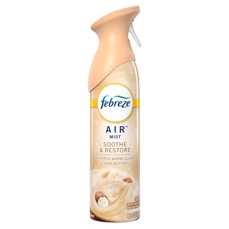 Febreze Air Mist Soothe &amp; Restore Whipped Warm Sugar Shea Butter Air Freshener, 8.8 oz