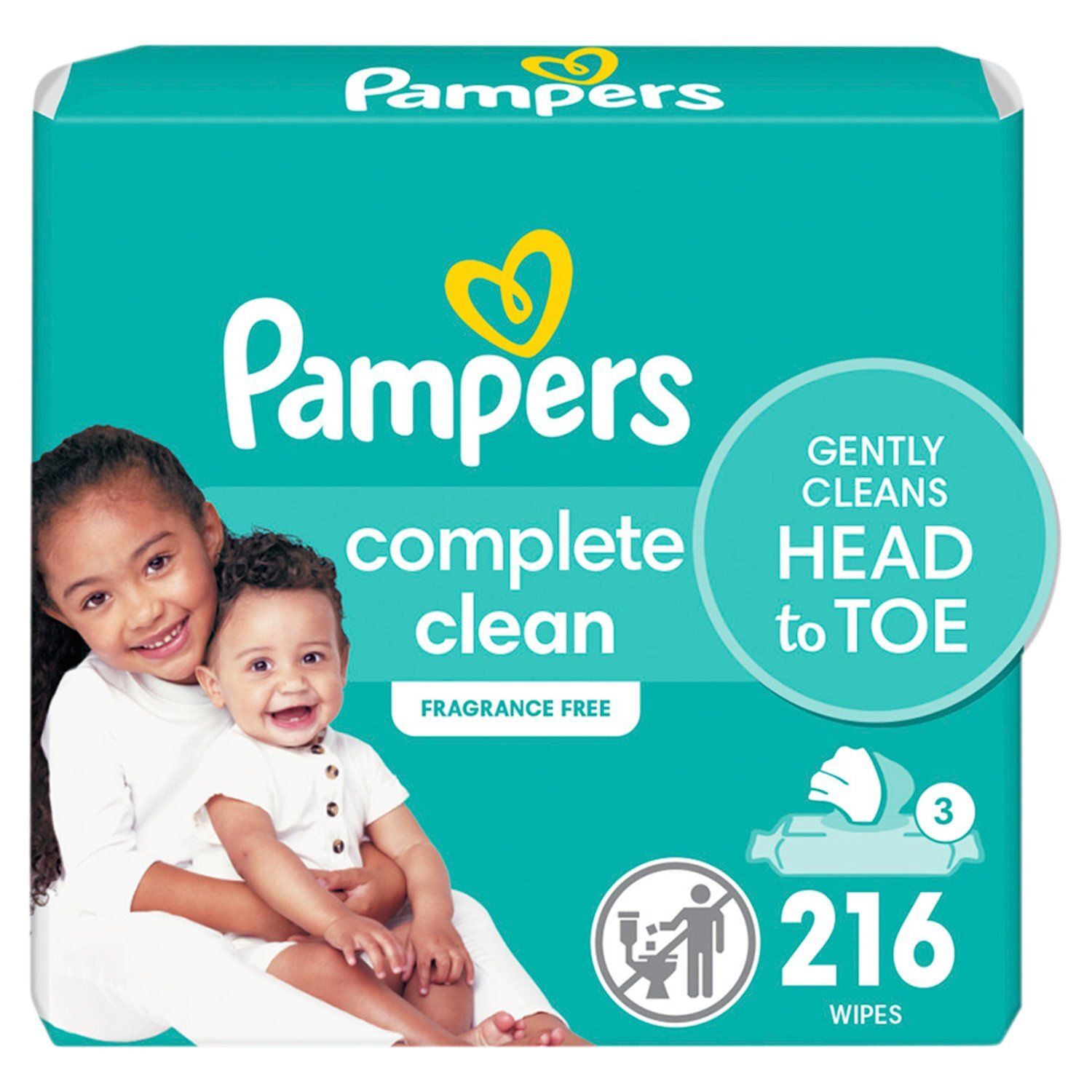 Pampers Complete Clean Wipes, 216 count