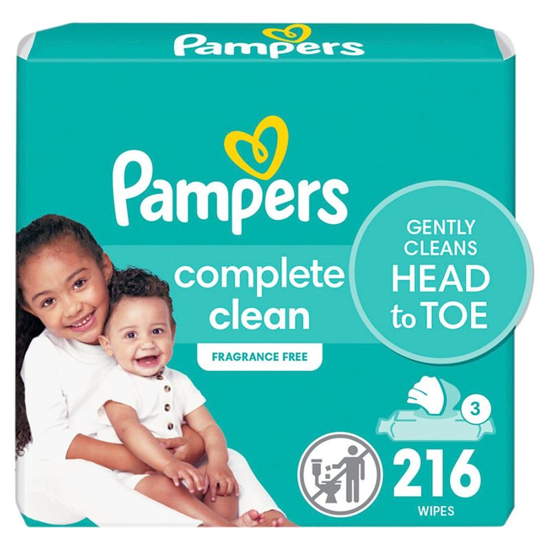 Pampers Complete Clean Wipes, 216 count