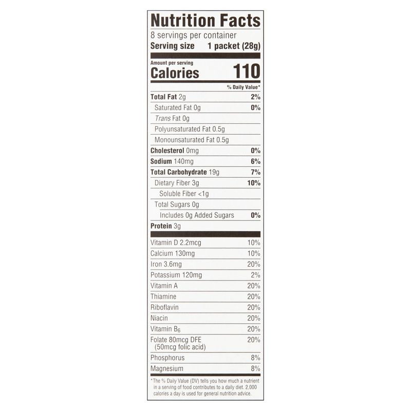 Bowl &amp; Basket Apples &amp; Cinnamon Instant Oatmeal, 0.98 oz, 8 count