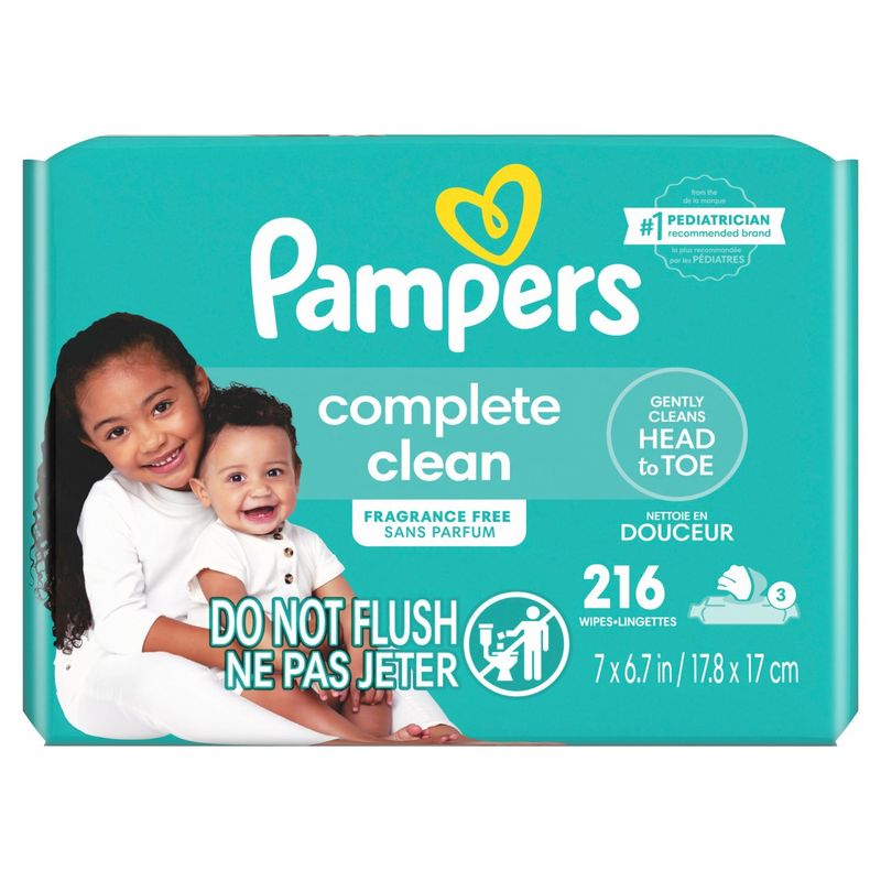 Pampers Complete Clean Wipes, 216 count