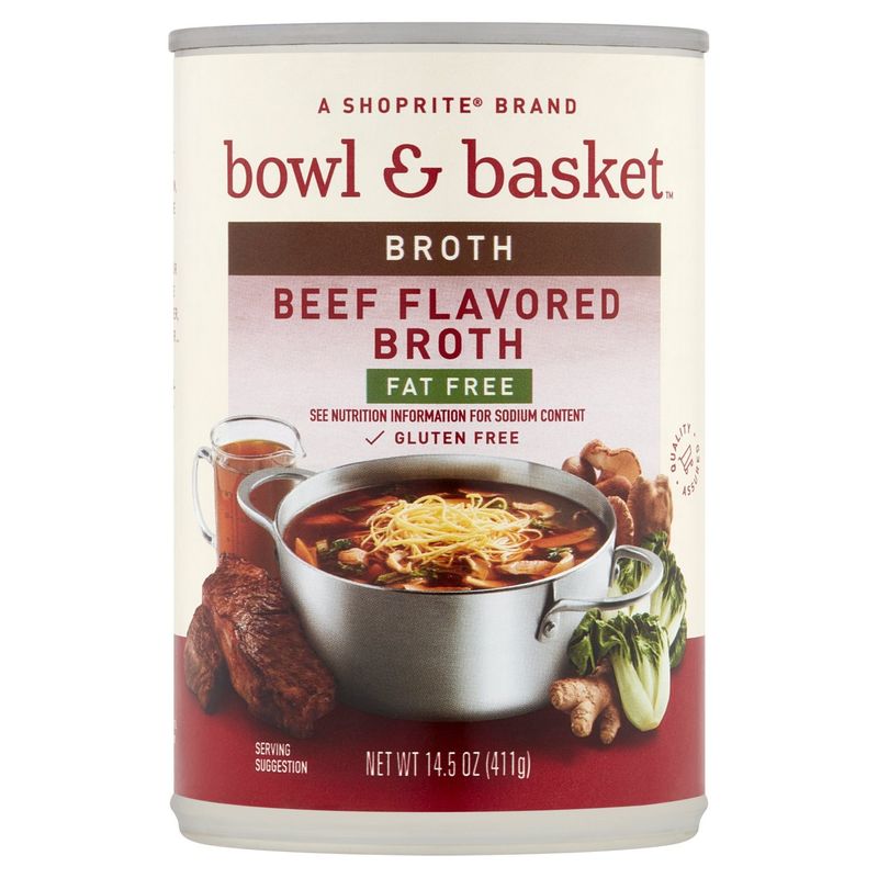 Bowl &amp; Basket Beef Flavored Broth, 14.5 oz
