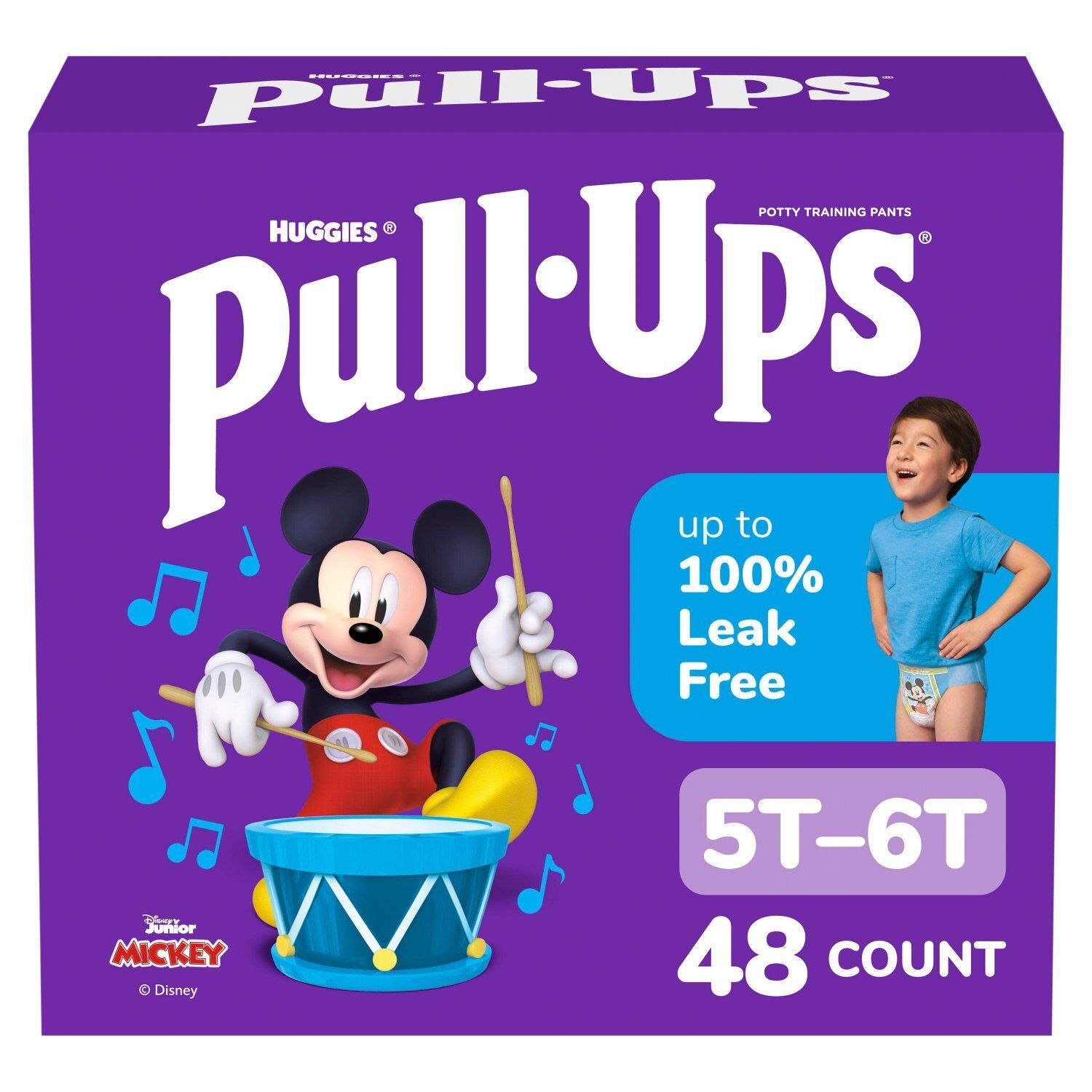 Huggies Pull-Ups Disney Junior Mickey Potty Training Pants, Size 5T-6T, 46-60 lbs, 48 count