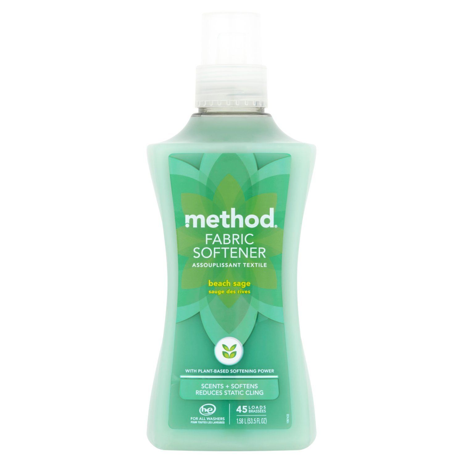 Method Beach Sage Fabric Softener, 45 loads, 53.5 fl oz