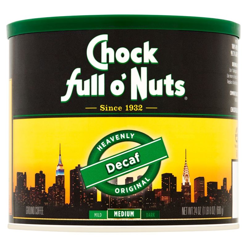 Chock full o'Nuts Heavenly Original Decaf Medium Ground Coffee, 24 oz