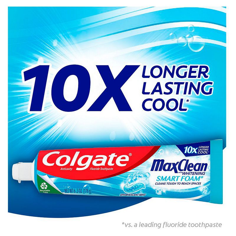 Colgate MaxClean Effervescent Mint Toothpaste, 6.0 oz