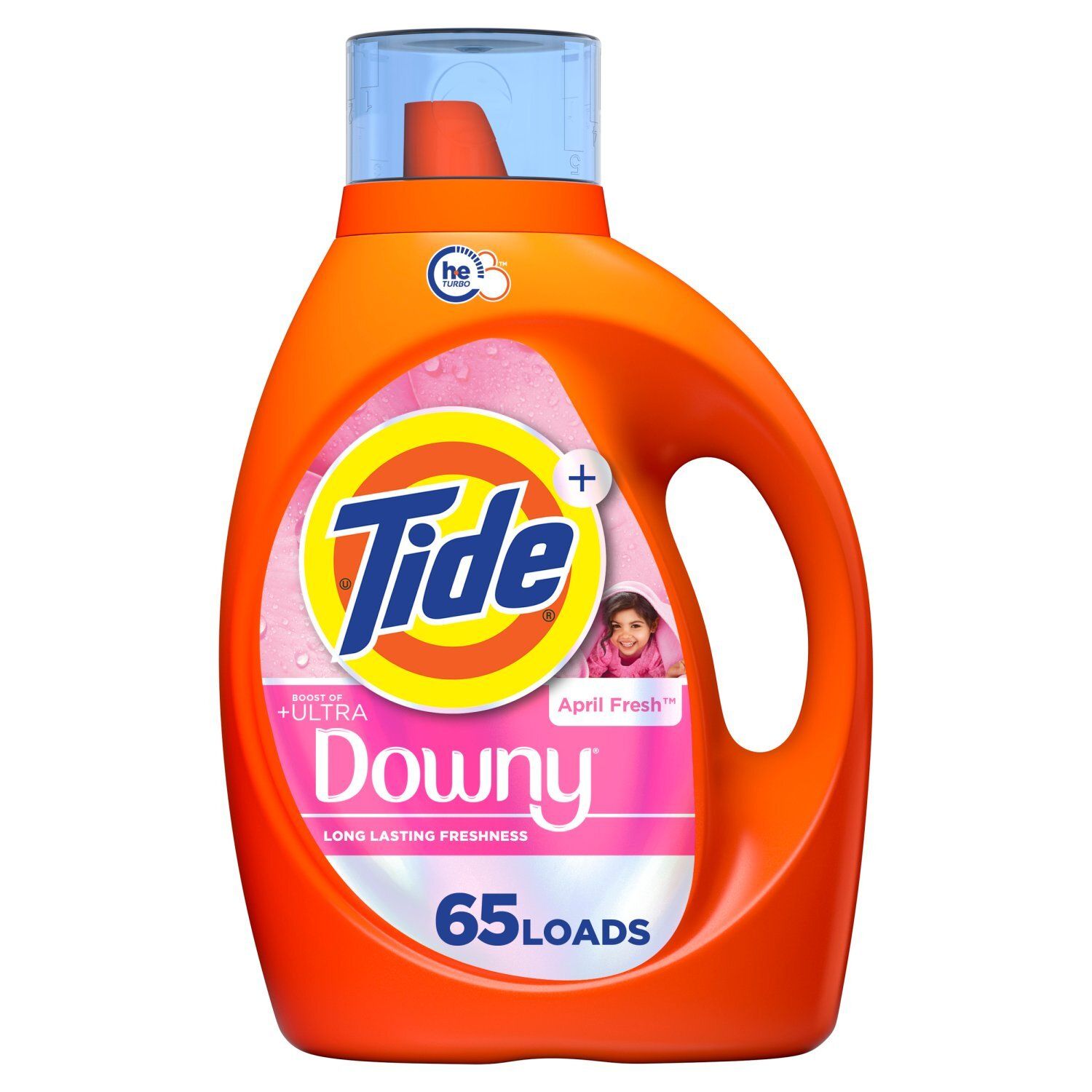 Tide Plus Boost of Ultra Downy Liquid Laundry Detergent, April Fresh Scent, 92 fl oz, 65 Loads