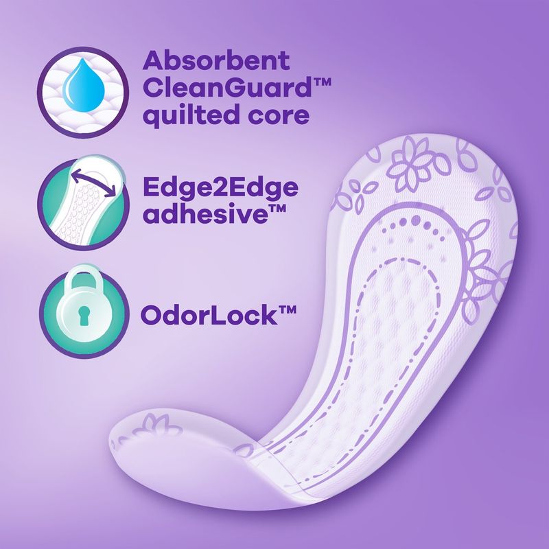 Always Daily Protect Liners, Long Length, Unscented Panty Liners, 92 Count