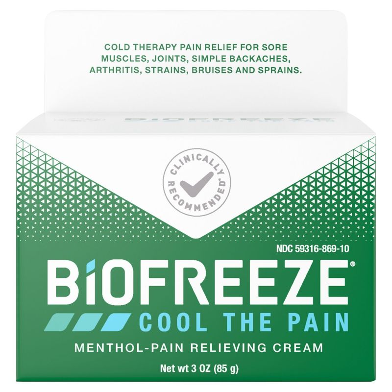 Biofreeze Menthol-Pain Relieving Cream, 3 oz