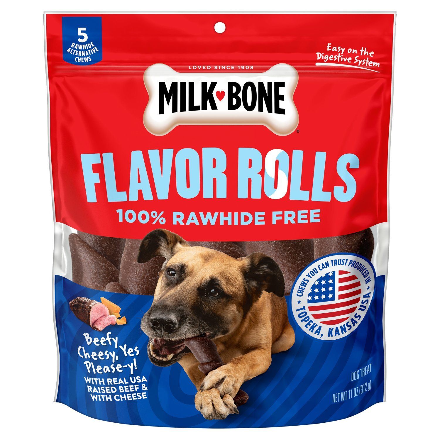 Milk-Bone Flavor Rolls Dog Treat, 5 count, 11 oz