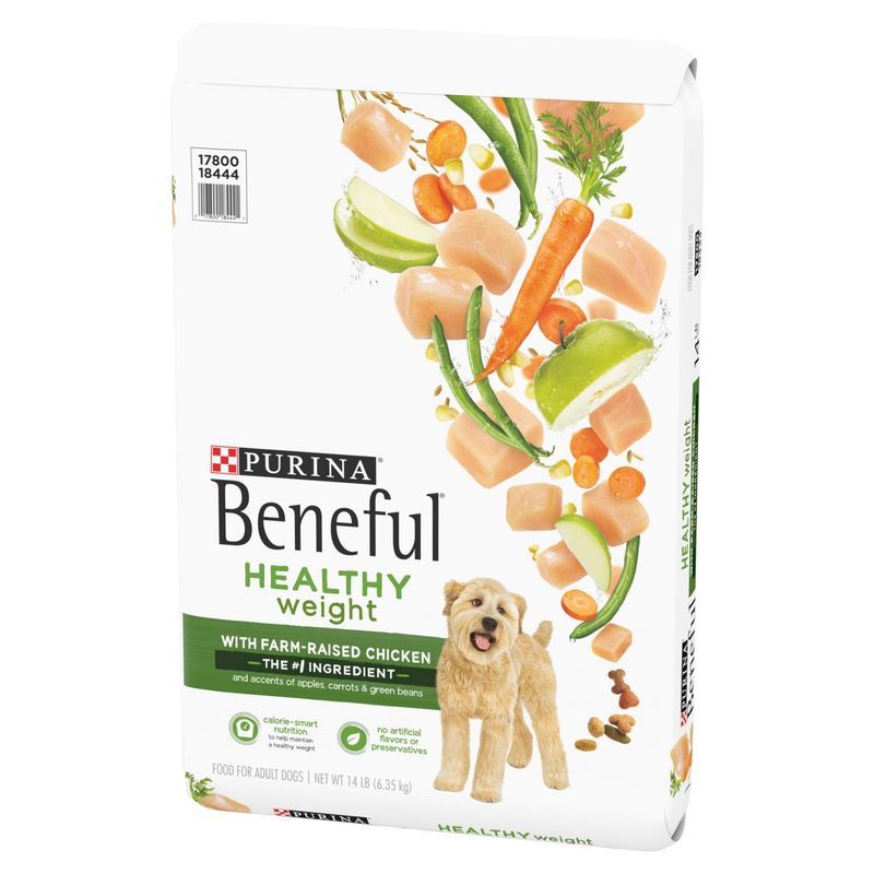 Purina Beneful Healthy Weight with Farm-Raised Chicken Food for Adult Dogs, 14 lb