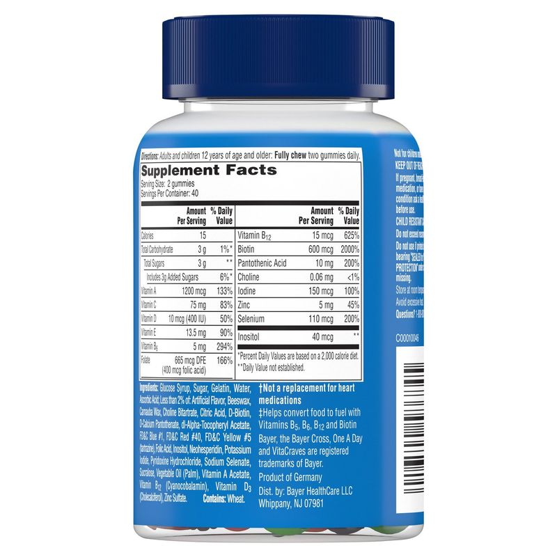 One A Day VitaCraves Men's Multivitamin/Multimineral Supplement, 80 count