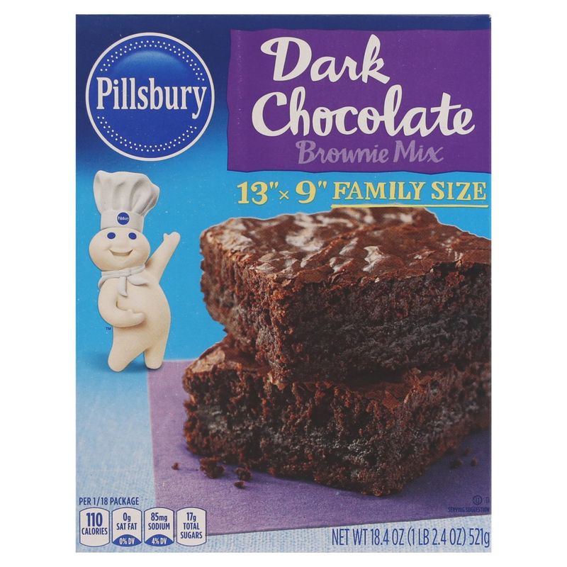 Pillsbury 13"x9" Dark Chocolate Brownie Mix Family Size, 18.4 oz