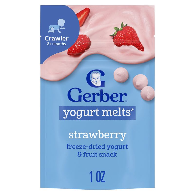 Gerber Strawberry Yogurt Melts Baby Food, Crawler 8+ months, 1.0 oz