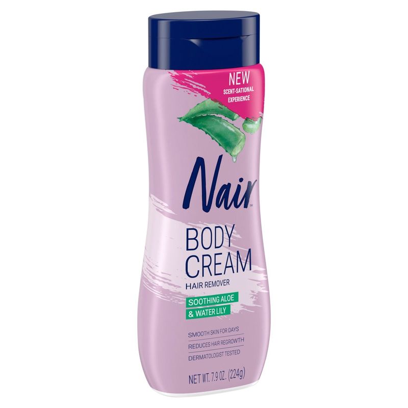 Nair Soothing Aloe &amp; Water Lily Hair Remover Body Cream, 7.9 oz