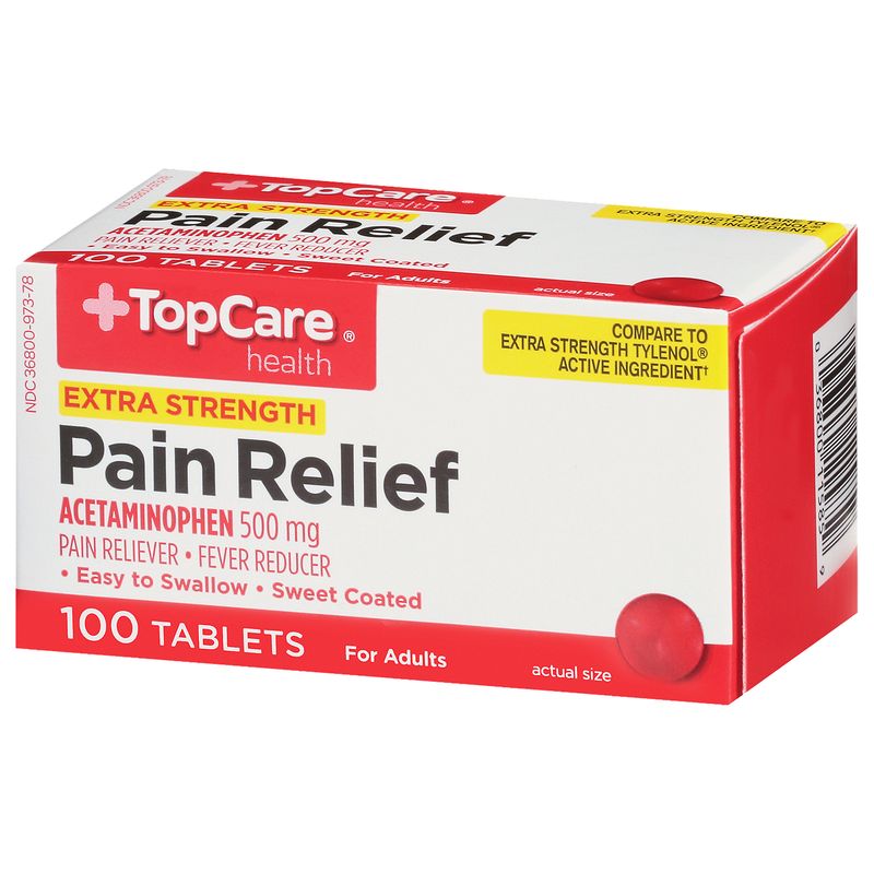 TopCare Extra Strength Acetaminophen - 500mg, 100 each