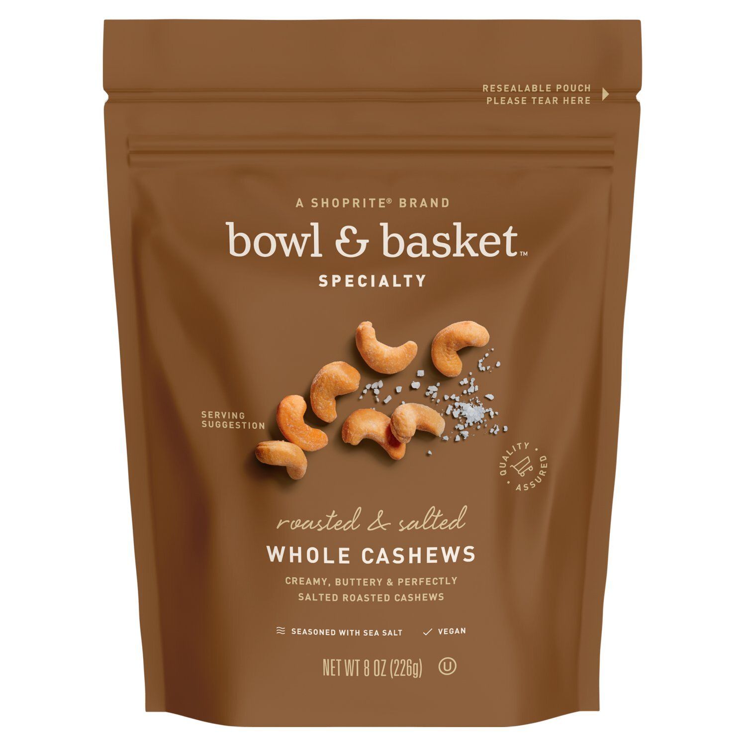 Bowl &amp; Basket Specialty Roasted &amp; Salted Whole Cashews, 8 oz