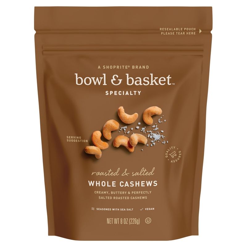 Bowl &amp; Basket Specialty Roasted &amp; Salted Whole Cashews, 8 oz