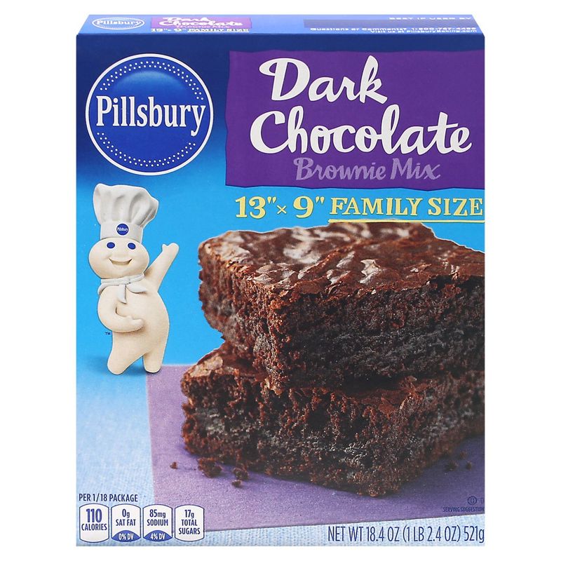Pillsbury 13"x9" Dark Chocolate Brownie Mix Family Size, 18.4 oz