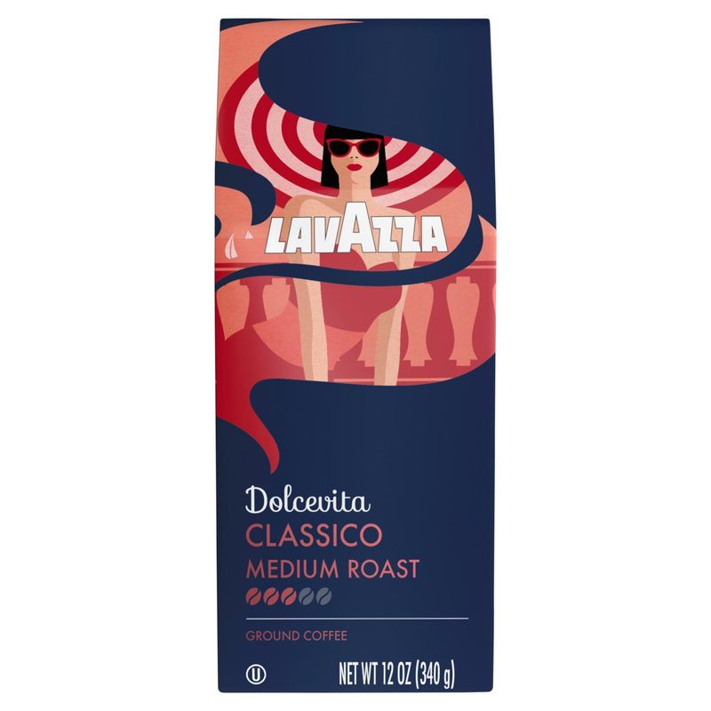 Lavazza Dolcevita Classico Medium Roast Ground Coffee, 12 oz