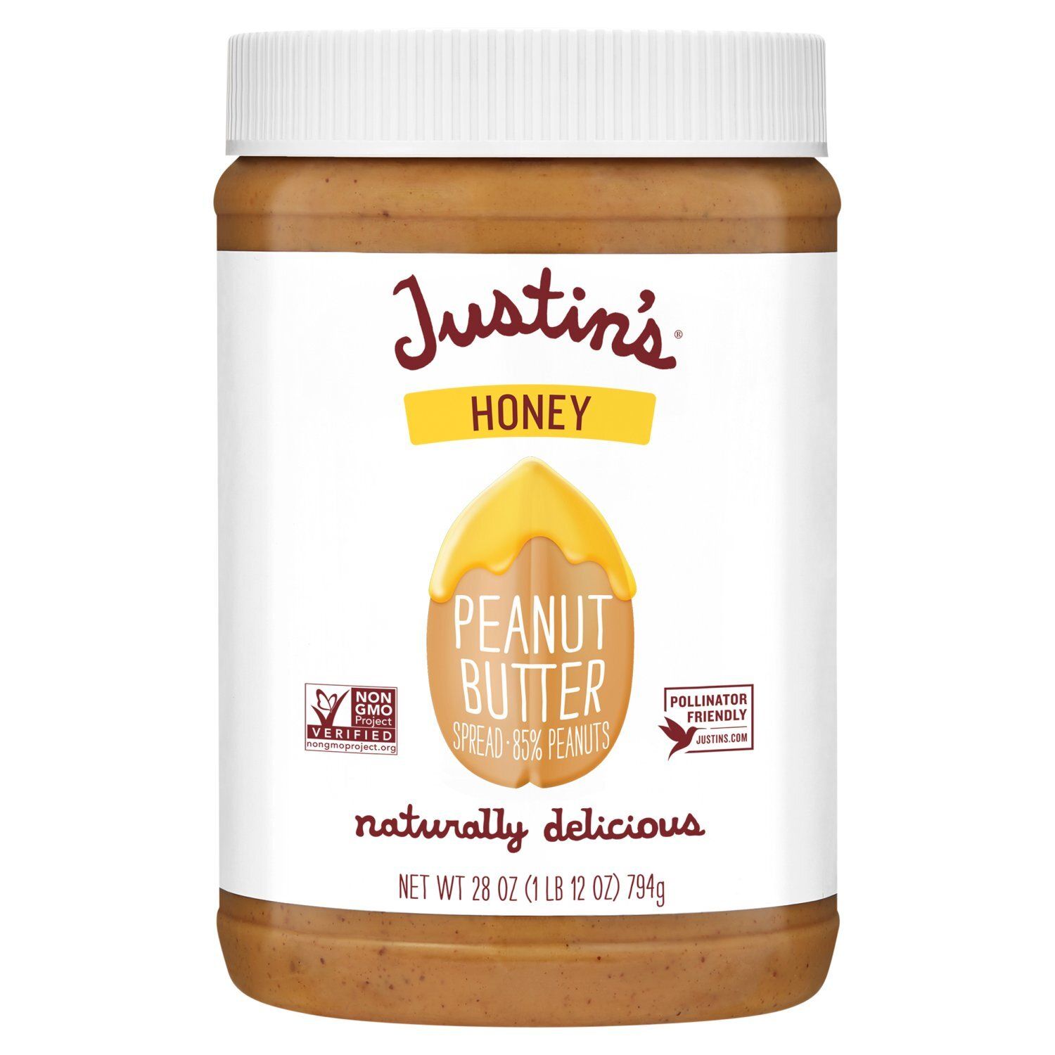 Justin's Honey Peanut Butter Spread, 28 oz