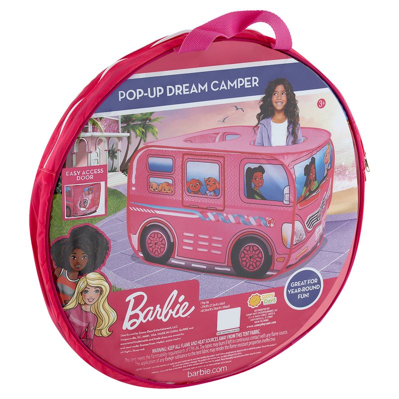 Barbie Pop-Up Dream Camper Tent, 3+