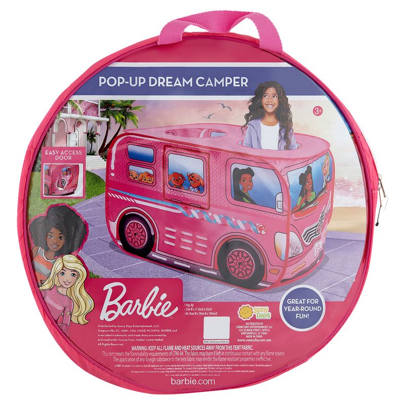Barbie Pop-Up Dream Camper Tent, 3+