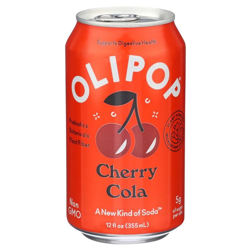Olipop Cherry Cola Soda, 12 fl oz