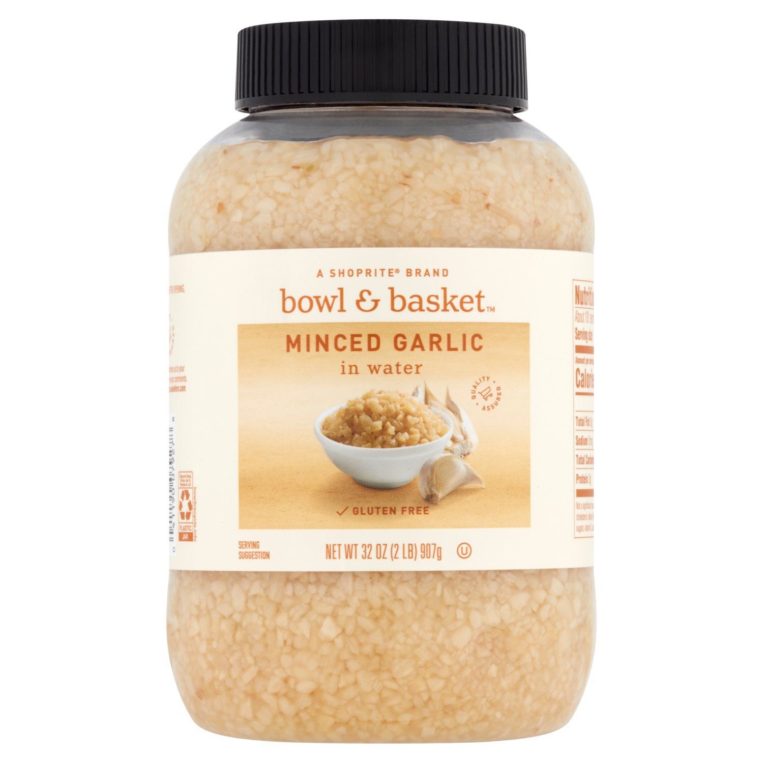 Bowl &amp; Basket Minced Garlic in Water, 32 oz