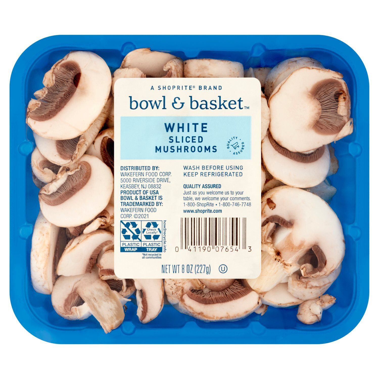 Bowl &amp; Basket White Sliced Mushrooms, 8 oz