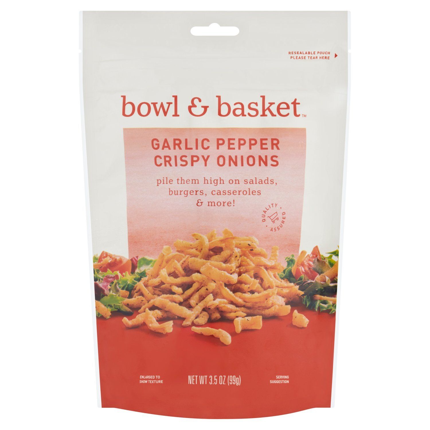 Bowl &amp; Basket Garlic Pepper Crispy Onions, 3.5 oz
