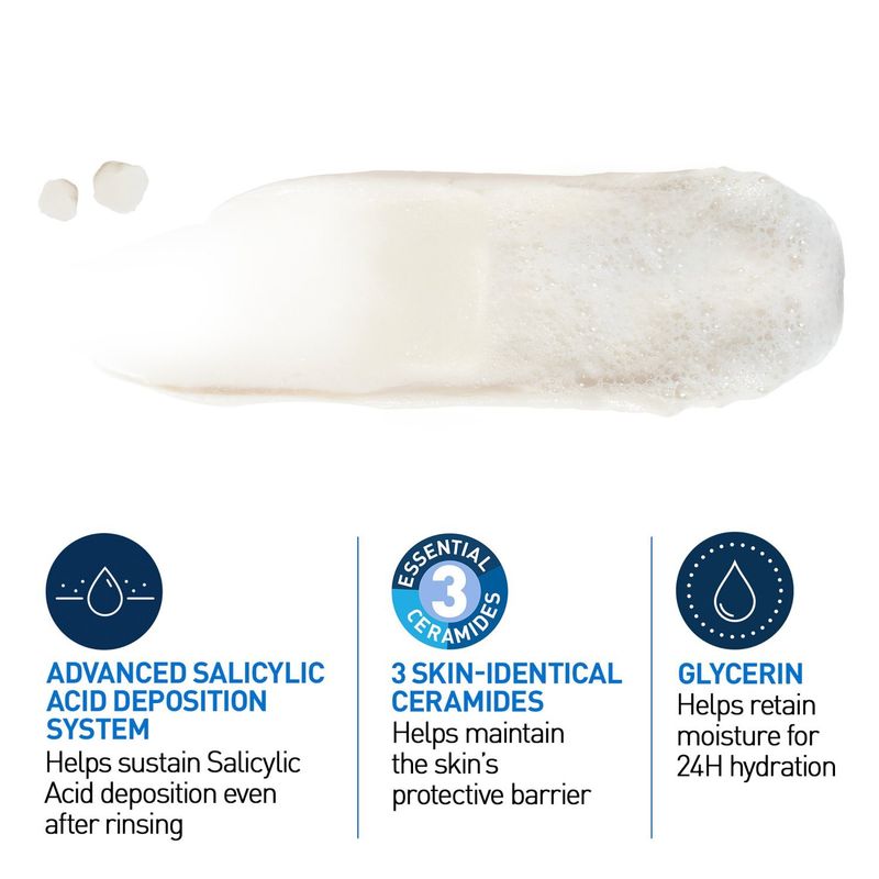 CeraVe Acne Clay-to-Foam Cleanser, 4 fl oz