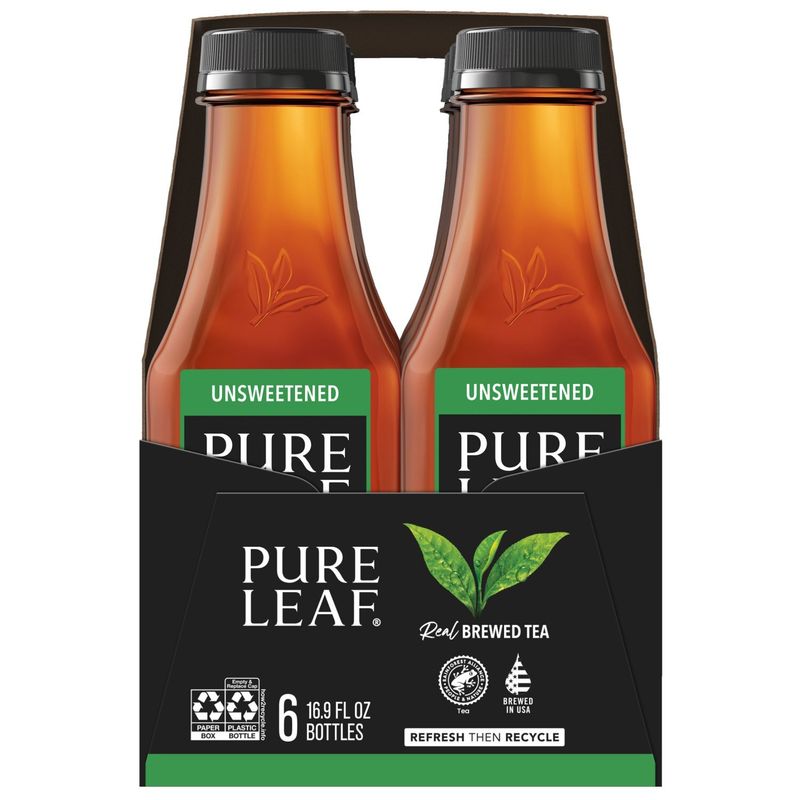 Pure Leaf Real Brewed Tea Unsweetened 16.9 Fl Oz, 6 Count